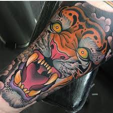 Neo Traditional Tiger Tattoo Traditional Tattoo Design Traditional Tattoo Traditional Tiger Tattoo