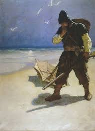 Robinson Crusoe. /Non The Beach. Illustration, 1920, By N.C. Wyeth. Poster Print by Granger Collection - Item # VARGRC0010706