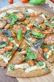 Vegan Summer Flatbread Pizza Recipe Summer Flatbread Pizza Veggie Recipes Flatbread Pizza