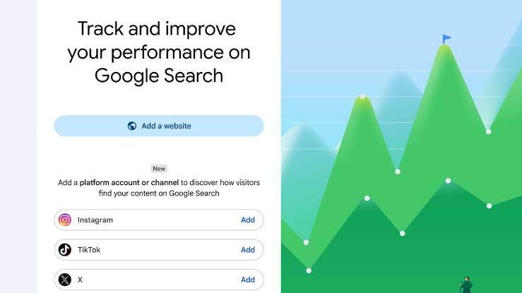 Google Search Console Add Property Panel. Source: Google Developer