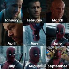 Deadpool Movie Calendar Boy Facebook