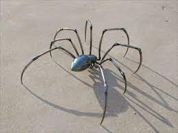 Metal Spider Sculpture By Ken Neiderer Scrap Metal Art Steel Art Cutlery Art