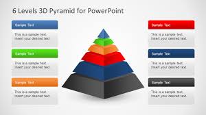 6 Levels 3d Pyramid Template For Powerpoint