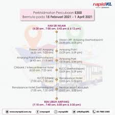 Rapid kl akan menyediakan perkhidmatan bas perantara khas dari kl sentral, pusat konvensyen kuala lumpur dan lapangan terbang antarabangsa kuala harga tiket dari klcc dan kl sentral ke sic adalah rm20 untuk perjalanan sehala, dan rm35 bagi tiket pergi balik, manakala rm12 bagi. Rapid Kl Trialling Rush Hour Bus Services Wangsa Maju Ampang Puchong To Kl Morning And Evening Paultan Org