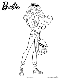 À noter, une nouvelle coupe de cheveux pour barbie. Coloriage Barbie Avec Son Sac D Etudiante Dessin Barbie A Imprimer