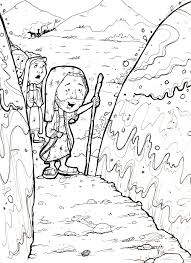 This coloring page/template featuring the ten commandments with hebrew letters is free to print. Israelites Crossing The Red Sea Coloring Page Coloring Home