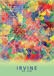 Looking for a quality poster printer in orange county? Irvine Poster Irvine Wall Art Prints Irvine Map Print Travel Maps Wall Art Posters California Poster City Map Print Of Irvine Art Collectibles Prints Kromasol Com