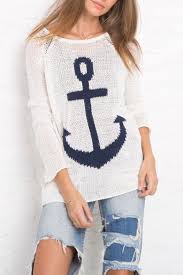 Wooden Ships Anchor Raglan Sweater Mod And Retro Clothing Raglan Sweater Retro Outfits Sweaters