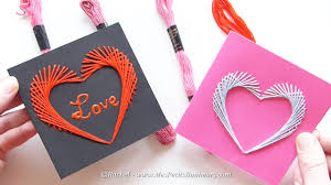 Découvrez à travers ce tuto comment réaliser une très belle carte coeur. Carte Coeur Brodee Pour Saint Valentin Ou La Fete Des Meres Youtube