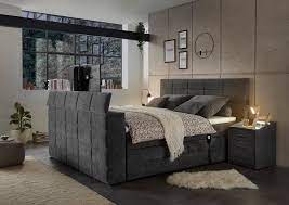 Boxspringbetten sind im amerikanischen raum und in skandinavien bereits seit längerem beliebt. Boxspringbett Denver 6 St Inkl Motor Topper Und Motorisierter Tv Halterung Bis 40 Zoll Online Kaufen Otto