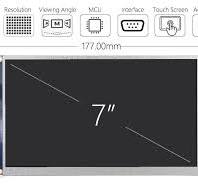 7 inch 800x480 HMI Intelligent Smart UART SPI Touch IPS TFT LCD Display