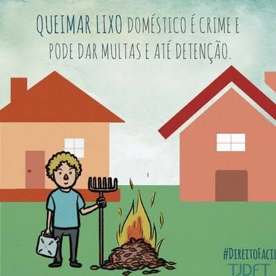 Queimar lixo domestico é crime — Tribunal de Justiça do Distrito Federal e dos Territórios