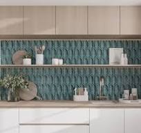 Plume Jade Feather Ceramic Tile