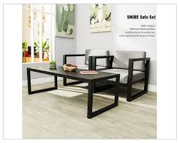 Diy coffee table | кофейный столик своими руками. Combo B Unire Living Room Steel Sofa Set With Coffee Table Supplier Suppliers Supply Supplies Home And Living Sofa And Chair Like Bug Sdn Bhd