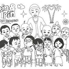 Sketsa gambar kartun upin ipin. Image Of Upin Ipin Coloring Pages Sketsa Buku Mewarnai Kartun