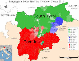 Languages In South Tyrol And Trentino Italy 2011 Tyrol South Tyrol Language Map