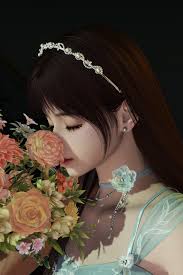 Flower bouquet and chat bubble match