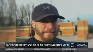Veteran responds to flag burning at protest
