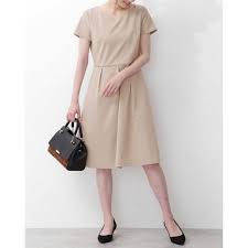 ハートネックフィット フレアワンピース natural beauty basic dresses for work fashion shirt dress