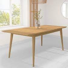 Solid Oak Extendable Dining Table Seats 6 Scandi Briana Buyitdirect Ie Timber Dining Table Scandi Dining Table Oak Dining Table
