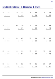 2 digit by 2 digit multiplication worksheets