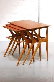 Fantastic Mid Century Danish Teak Nesting Tables Mid Century Modern Furniture Mid Century Furniture Danish Modern Furniture