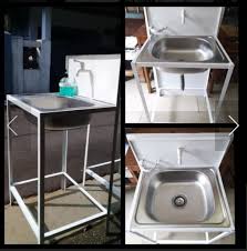 Iron Frame Dimension 50x40x77 Cm In 2020 Portable Sink Summer Kitchen Sink