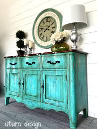 Teal Aqua Chippy Farmhouse Buffet By Uturn Design Furniture Inspiration Furniture Makeover Painted Furniture