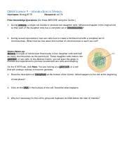 Prior knowledge questions (do these before using the gizmo.) 1. Meiosis Gizmo Student Worksheet Day 2 Pdf Name Anita Brignacca Date February 8 2019 Student Exploration Meiosis Vocabulary Anaphase Chromosome Course Hero