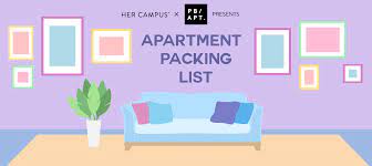The Ultimate Packing List For Your First Apartment First Apartment Apartment Packing List Moving Apartment