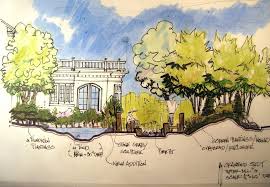 Revising Presentation Drawings Landscape Architecture Drawing Landscape Design Drawings Architecture Sketch