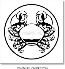 While you may not be able to act on every single one of your nomadic urges, find ways to travel in place by deepening your connection to your creativity and spirituality. Crab Cancer Zodiac Horoscope Sign Art Print Barewalls Posters Prints Bwc50058155