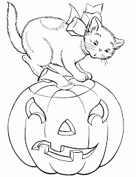 See more ideas about halloween coloring pages print cute count dracula in the cemetery halloween coloring pages. Cute Cat With Pumpkin Halloween Coloring Pages Halloween Coloring Home