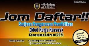 Carian maklumat mengenai senarai penuh kursus pengajian asasi/foundation/tamhidi di institut pengajian tinggi awam universiti awam aliran sains dan aliran sastera di bawah seliaan kementerian pengajian tinggi. Permohonan Sarjana Pengurusan Pendidikan Unisza Kemasukan Februari 2021 Dibuka Edu Bestari