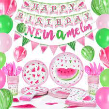 Celebrate in style whatever the occassion with unique gifts! Amazon Com Wernnsai Watermelon Birthday Party Supplies One In A Melon Party Decorations For Girls 1st Birthday Banner Balloons Tablecloth Plates Cups Napkins Spoons Forks Cutlery Bag Utensils Serves 16 Guests 153pcs