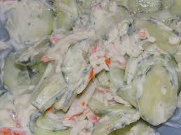 Salade Fraicheur Concombre Et Surimi Dukan La Cuisine De Fanie Salade Fraicheur Concombre Salade