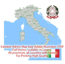 List of ccvc words txt / spelling cvc, ccvc and cv. Italy Map Admin Vector Adobe Illustrator Editable Pdf Provinces Counties