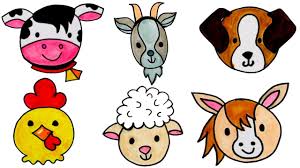 How to draw peoplehow to draw faces. How To Draw Cute Animal Faces For Kindergarten Drawing And Coloring For Kids Youtube