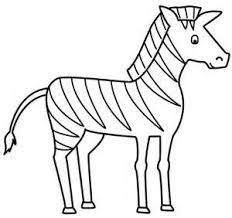 Easy coloring drawings of animals for little kids: Zebra Outline To Colour Zebra Coloring Pages Zebra Drawing Zebra Drawing Easy