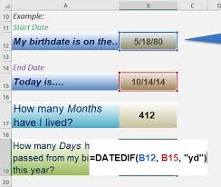 Datedif Function Introduction In Excel Myexcelonline In 2020 Microsoft Excel Tutorial Excel Tutorials Problem Solving