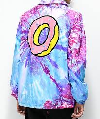 Odd Future Purple Pink Tie Dye Coaches Jacket Zumiez Odd Future Clothing Odd Future Tie Dye