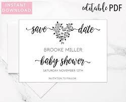 Baby In Bloom Baby Shower Save The Date Template Etsy Save The Date Templates Bloom Baby Save The Date