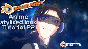 Anime Stylized Look In Blender Grease Pencil Neko Girl Blender Science Fiction Art Retro Blender 3d