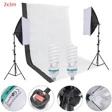 Photography Studio Backdrop Soft Umbrella Lighting Kit Background Support Stand Ebay