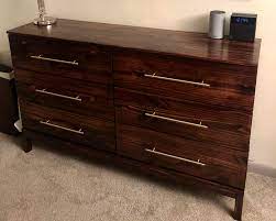 Stained Finished Ikea Tarva Dresser W Custom Pulls Ikeahacks