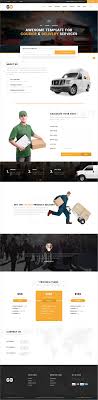 Go A Courier Delivery Service Html Template Delivery Service Courier Website Design Layout