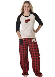 Black And White Plaid Pajamas Family Moose Plaid Family Pajama Set With Images Family Pajama Sets Satin Top Pajama Set