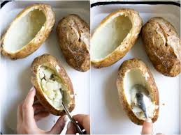 I took 4 or 5 potatoes about the same size, put them in a microwave safe ziplock bag. Easy Twice Baked Potatoes Recipe The Forked Spoon