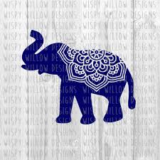 Elephant Mandala Svg Elephant Dxf Png Eps Digital Download Etsy In 2020 Fabric Painting Elephant Canvas Elephant Coloring Page