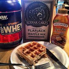 You can also use a bowl to dip the top of muffins in the sweet glaze. Instagram Photo By Mike Blackford Mike Blackford Iconosquare Kodiak Cakes Recipe Waffle Mix Recipes Kodiak Cakes